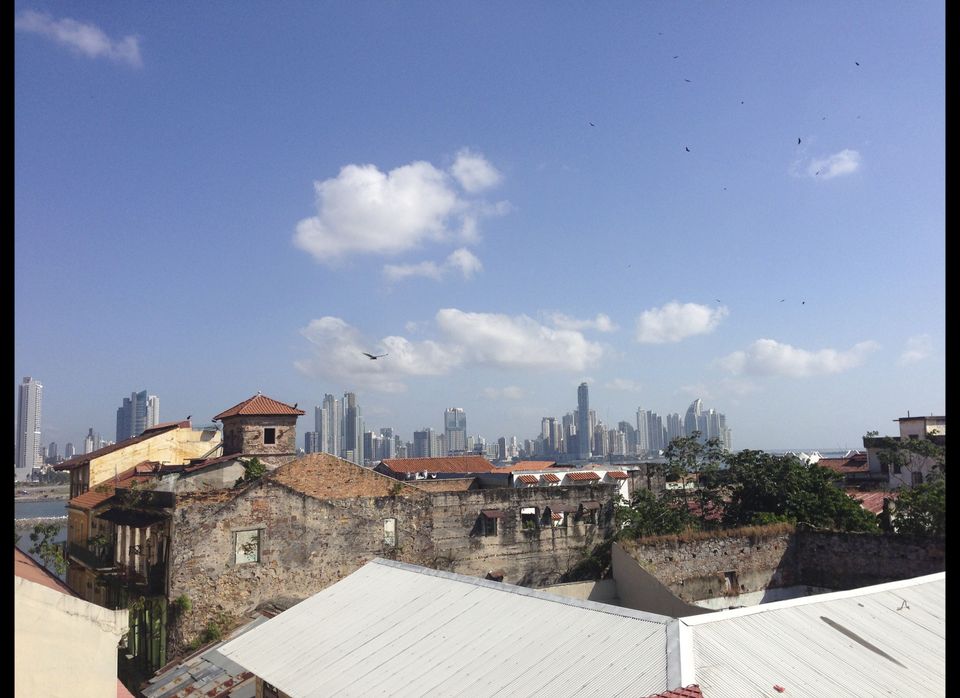 Panama City's Skyline Seen from the Casco Viejo