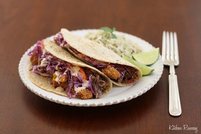 Braised Oxtail & Kabocha Tacos