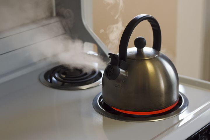 stainless steel tea kettle...