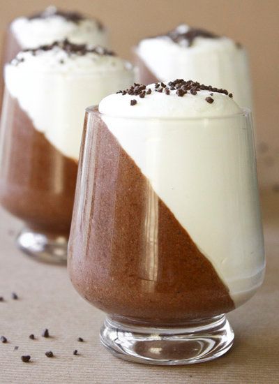 Diagonal Chocolate Mousse Cups