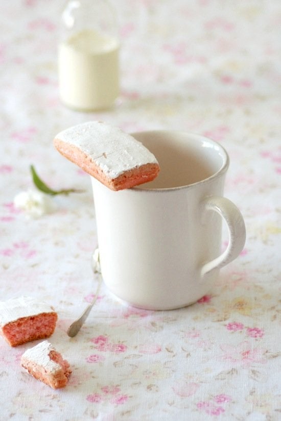 Biscuits Roses de Reims and Rose Yogurt