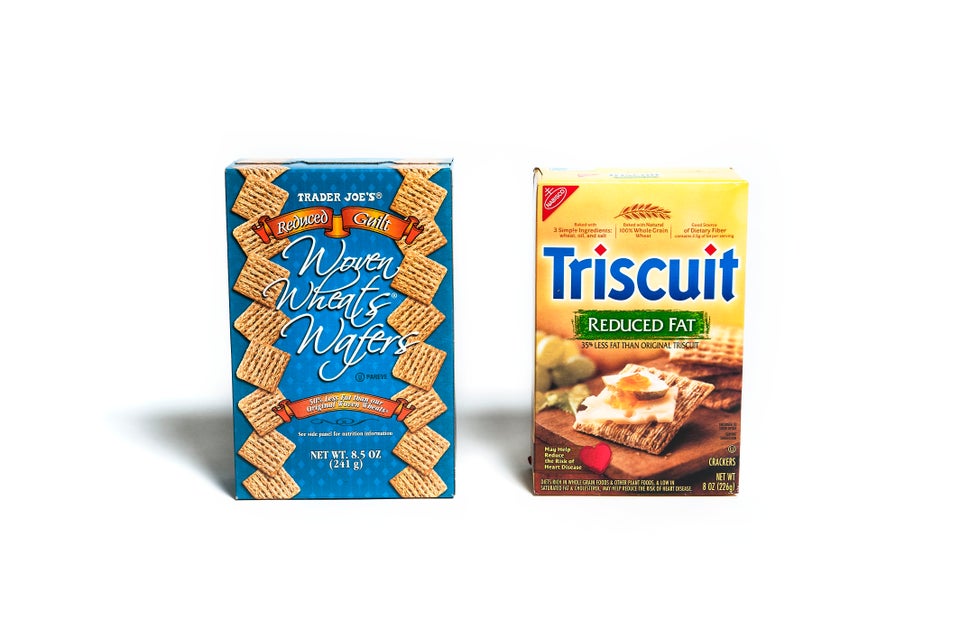 Trader Joe's Reduced Guilt Woven Wheats Wafers vs. Reduced Fat Triscuits