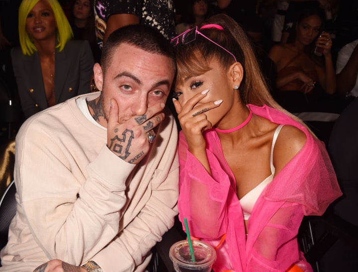 Mac Miller and Ariana Grande at the 2016 VMAs