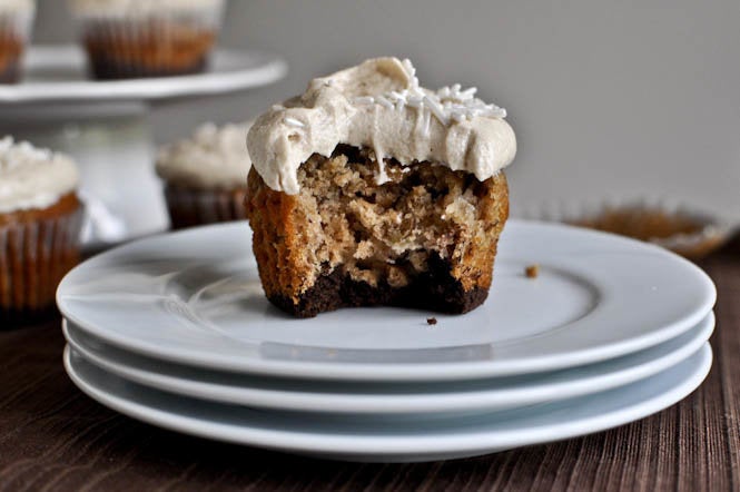 Brownie Banana Bread Cupcakes