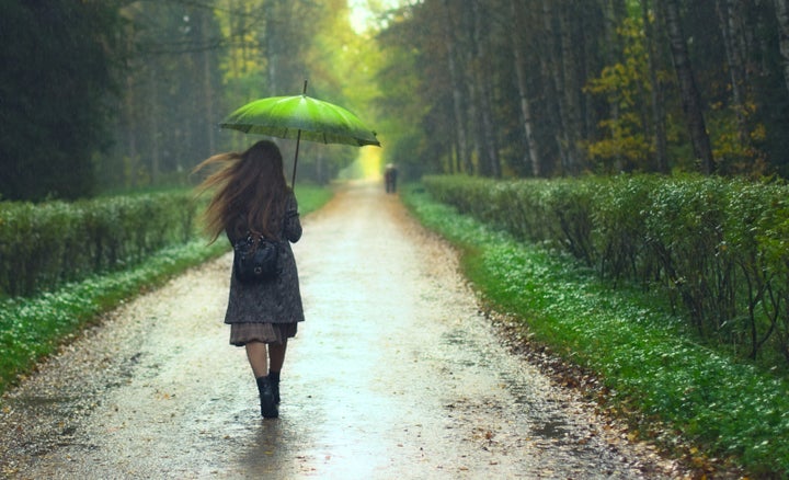 Girl under Rain