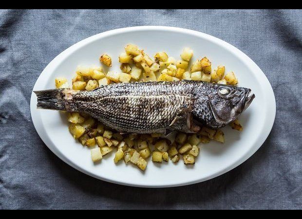 Whole Roasted Fish with Rosemary Potatoes