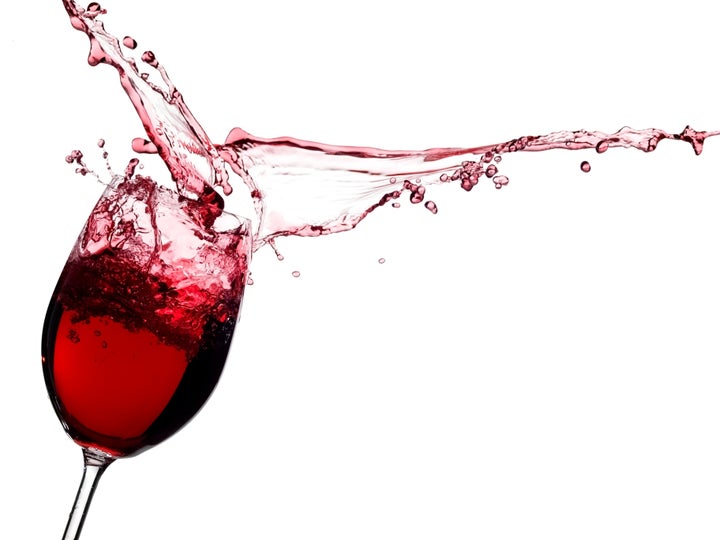 red wine splash