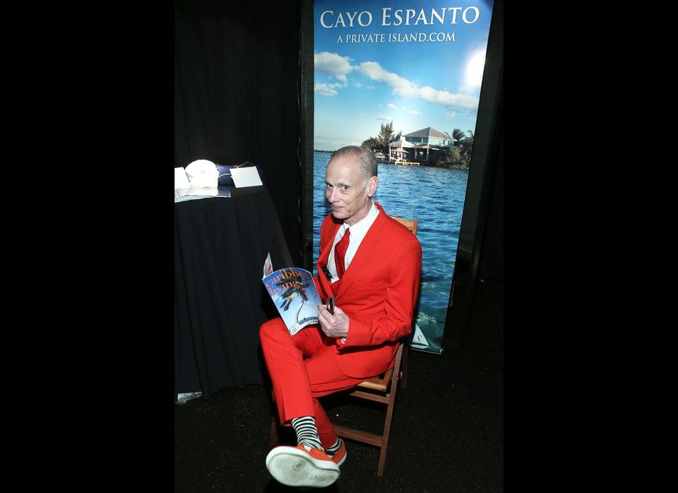 John Waters back stage at the Spirit Awards