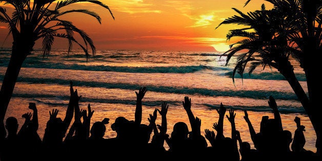 Tropical celebration and beach party concept, perfect for spring break and tropical getaway projects.