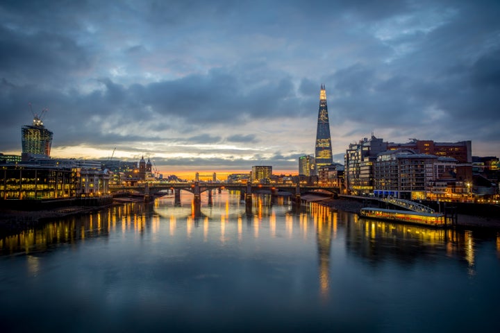 A view from the london skyline from the milleneum bridge