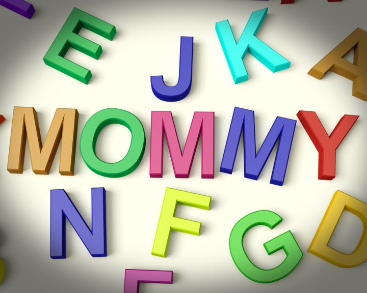 mommy written in multicolored...