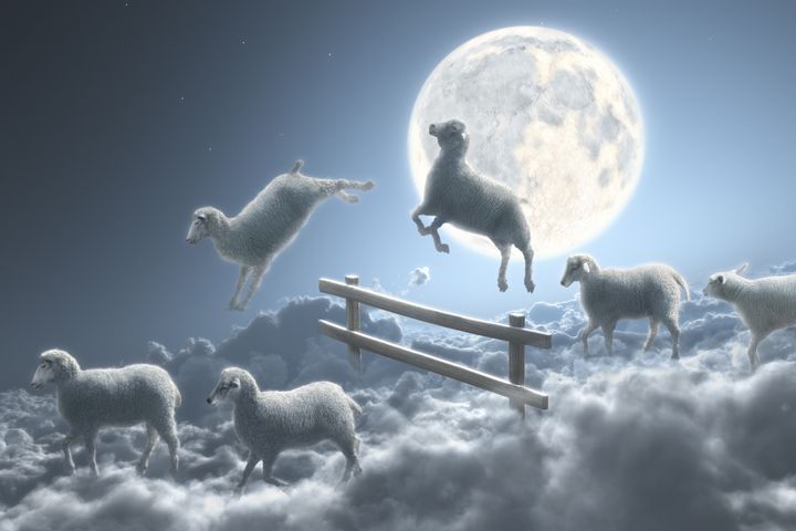 Digital, counting sheep as a mental exercise against insomnia, agrypnia, ahypnia, ahypnosis