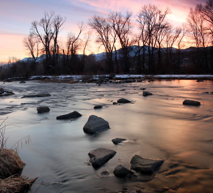 scenic view of the provo river...