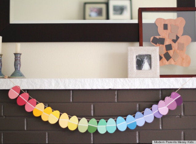 Paint Chip Egg Garland