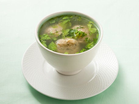 Matzo Ball Soup with Chicken Meatballs - foodiecrush