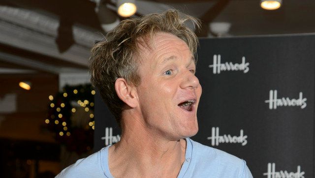 LONDON, ENGLAND - NOVEMBER 23: Gordon Ramsay poses at a photocall as he meets fans and signs copies of his book - 'Gordon Ramsay's Ultimate Cookery Course' at Harrods on November 23, 2012 in London, England. (Photo by Ben Pruchnie/Getty Images)