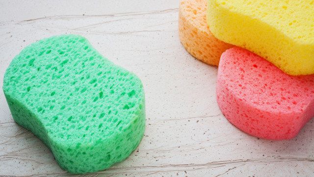 colorful sponges for washing