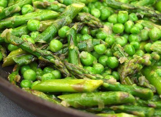 Sautéed Asparagus and Peas