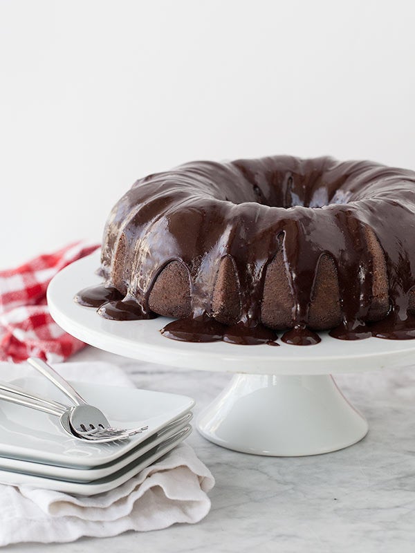 Lemon and Cherry Mini Bundt Cakes - foodiecrush