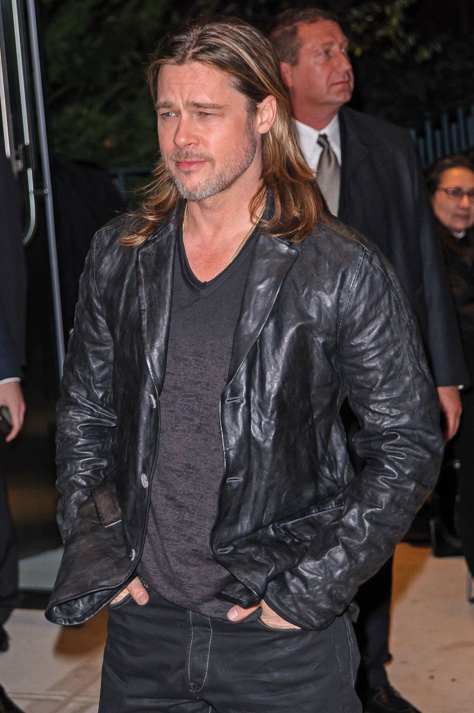 Brad Pitt: Don't Be Afraid To Wear Your Beat-Up Leather Jacket 
