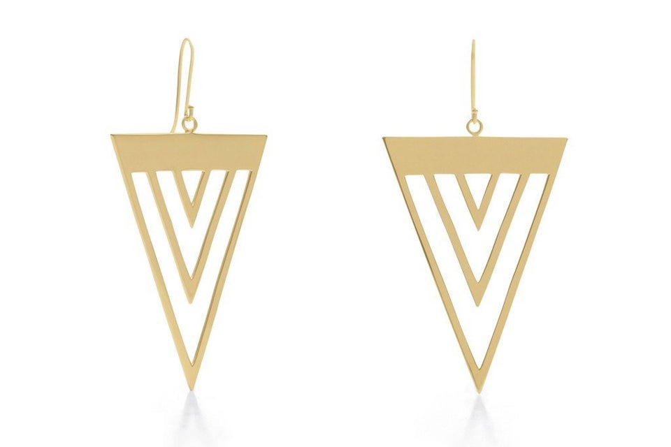 Downtown by Lana chevron hook earrings