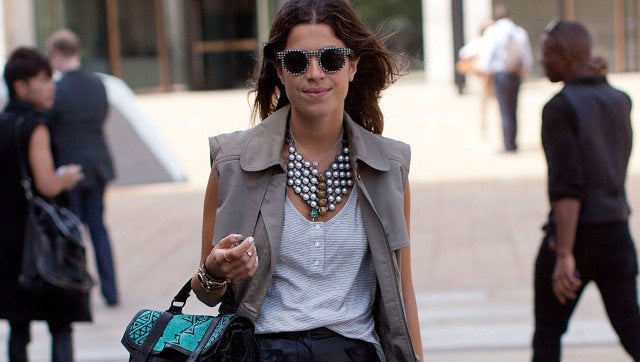 NEW YORK, NY - SEPTEMBER 08: Blogger Leandra Madine is seen wearing Alexander Wang Shorts, Phillip Lim blouse, Club Monoc Vest, Alaya Shoes and a Proenza Schouler bag on the streets of Manhattan during Spring 2012 Fashion Week on September 8, 2011 in New York City. (Photo by Ben Hider/Getty Images for Mercedes-Benz Fashion Week)