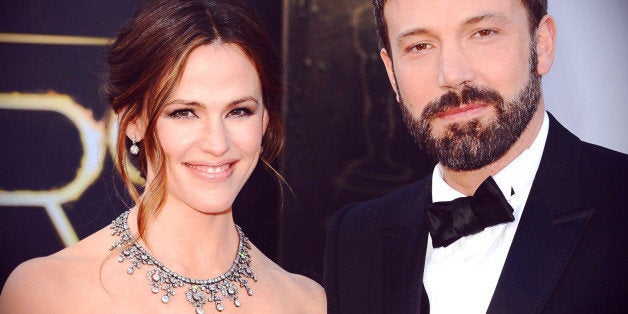 HOLLYWOOD, CA - FEBRUARY 24: (EDITORS NOTE: Image has been digitally manipulated) Actress Jennifer Garner and actor-director Ben Affleck arrive at the Oscars at Hollywood & Highland Center on February 24, 2013 in Hollywood, California. (Photo by Jason Merritt/Getty Images)