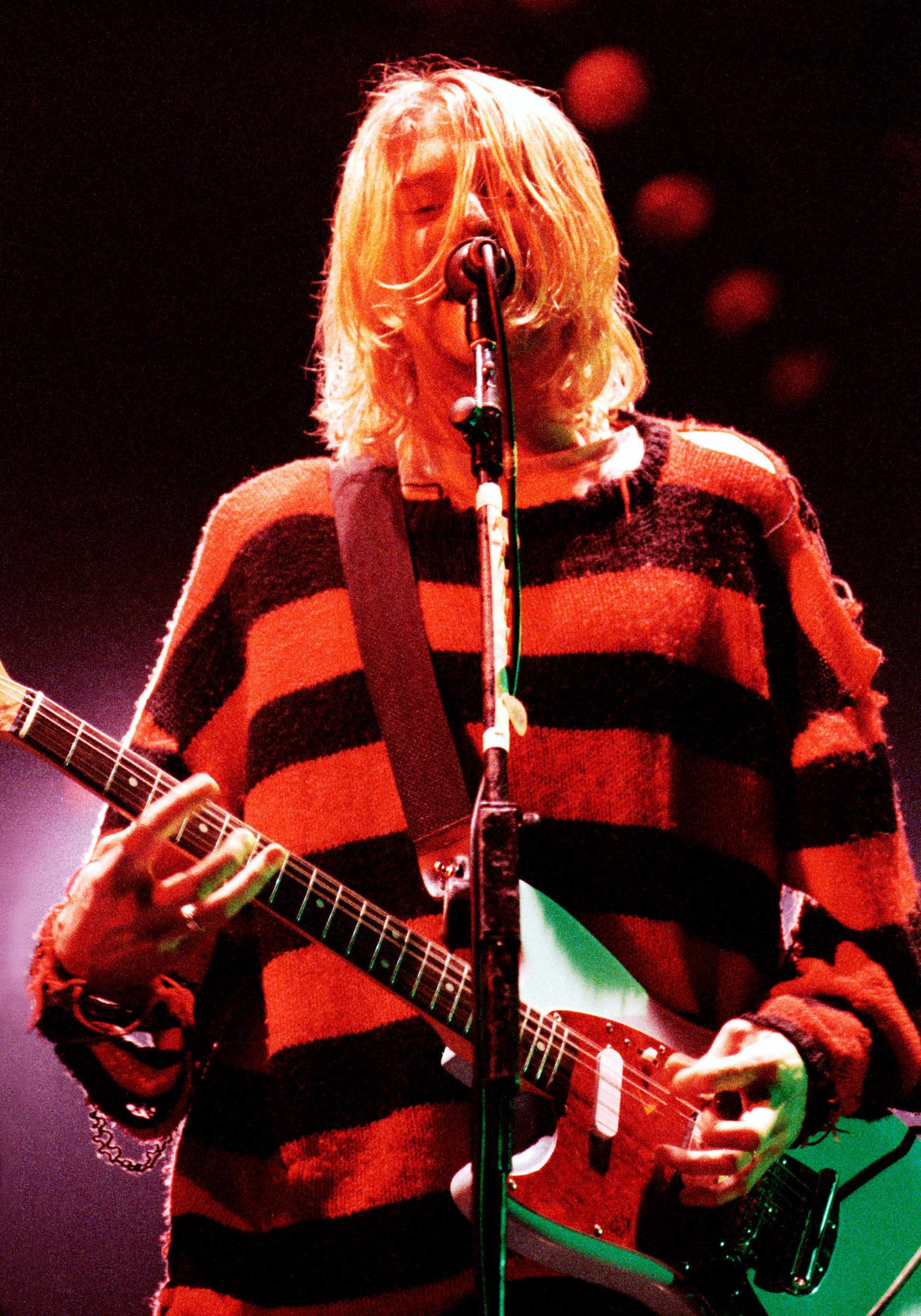 kurt cobain black and red jumper