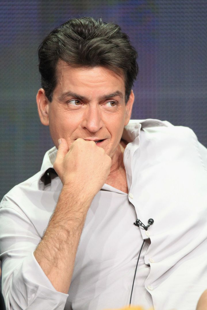 BEVERLY HILLS, CA - JULY 28: Actor Charlie Sheen speaks onstage at the 'Anger Management' panel during the FX portion of the 2012 Summer TCA Tour on July 28, 2012 in Beverly Hills, California. (Photo by Frederick M. Brown/Getty Images)