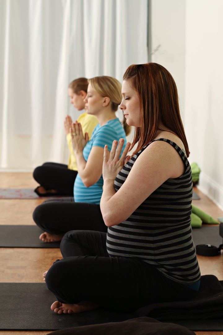 Healthy prenatal lifestyle, yoga class