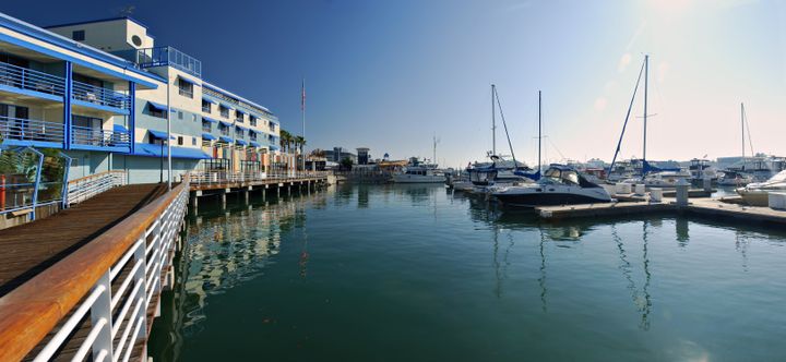 panorama of the marina at jack...