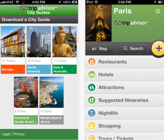 TripAdvisor Offline City Guides