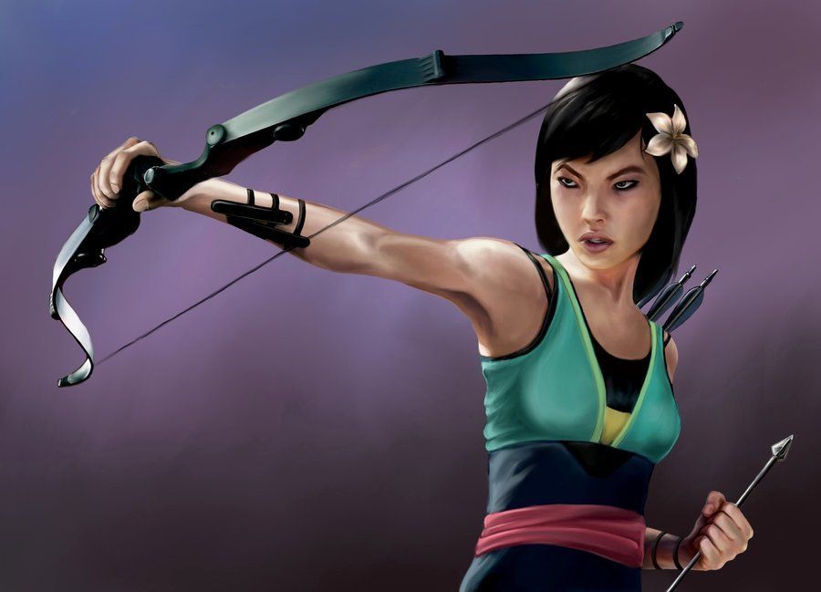 Princess Avengers: Mulan as Hawkeye