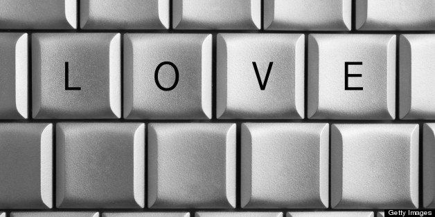 Computer keys spelling the word 'love'