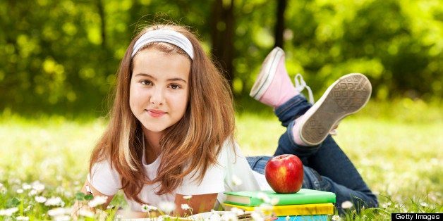 Teenager reading book