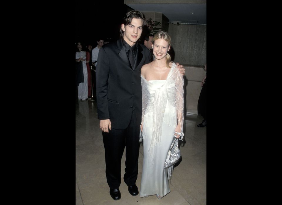 With Ashton Kutcher, 1999