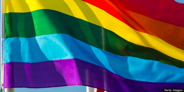 Rainbow flags in the wind. The rainbow flag, sometimes called 'the freedom flag', is commonly used as a symbol of lesbian, gay, bisexual and transgender (LGBT) pride and diversity.