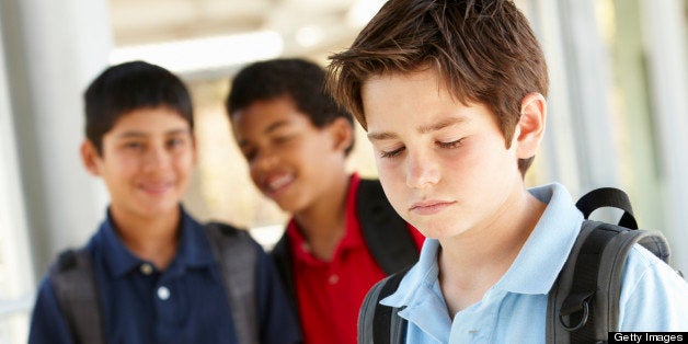 Boy being bullied in school