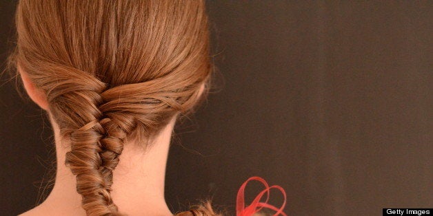 Back of head with v.long fishtail plait
