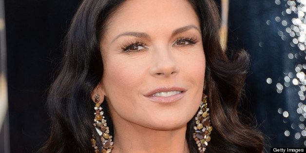 HOLLYWOOD, CA - FEBRUARY 24: Actress Catherine Zeta-Jones arrives at the Oscars at Hollywood & Highland Center on February 24, 2013 in Hollywood, California. (Photo by Jason Merritt/Getty Images)