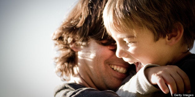 Kid and Dad having fun