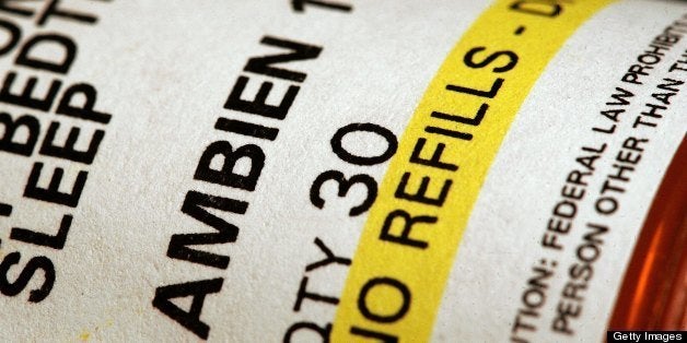 DES PLAINES, IL - MAY 5: A prescription of bottle of Ambien is shown May 5, 2006 in Des Plaines, Illinois. (Photo by Tim Boyle/Getty Images)