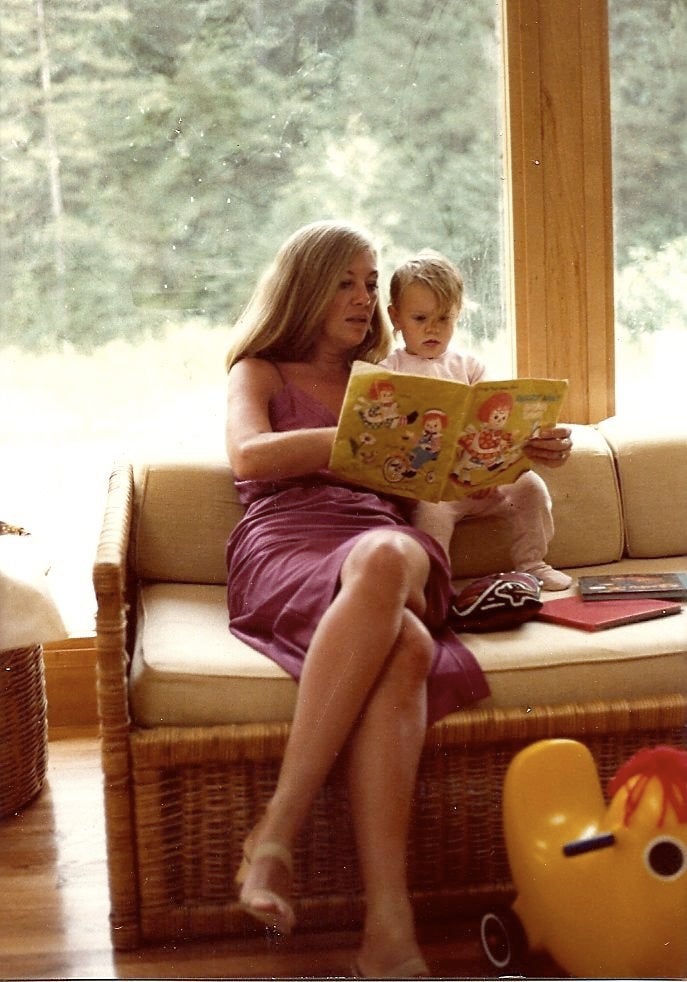 The author with her mother