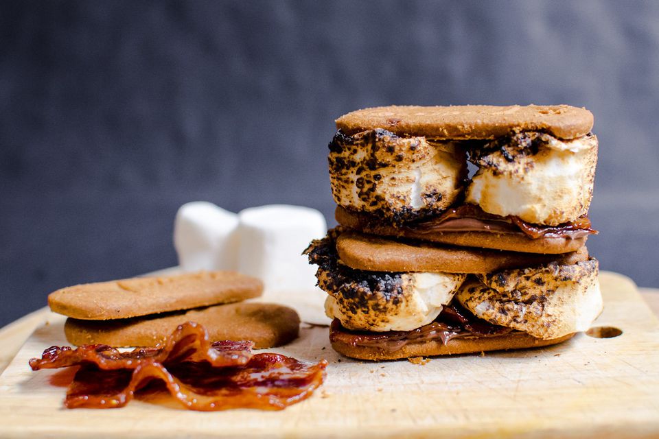 Speculoos Nutella Candied Bacon S’mores