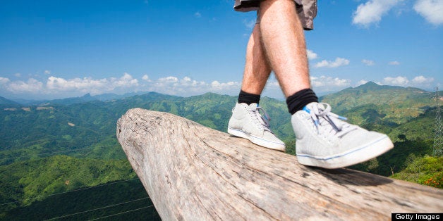 In between Luang Prabang and Vang Vieng, there is an outlook spot offering great views over the valley in Laos.