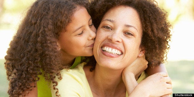 portrait of mother and daughter ...