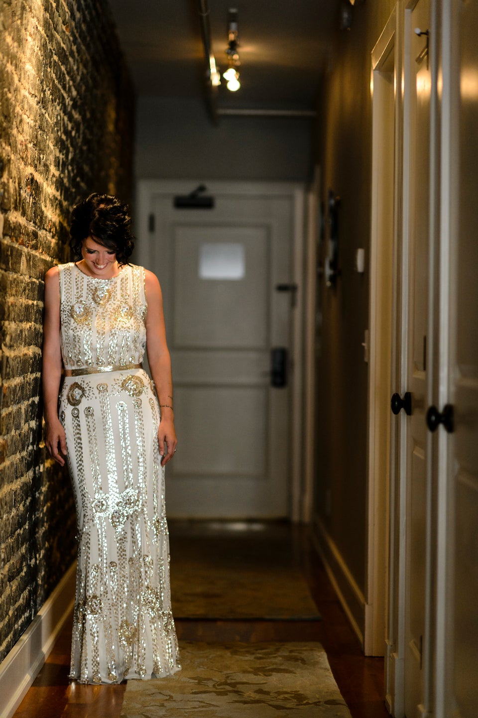 Beaded Column Gown