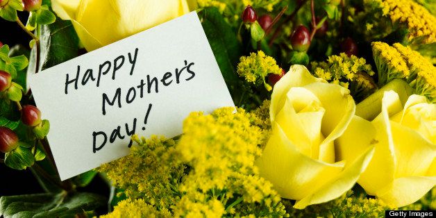 Mother's Day note on boquet