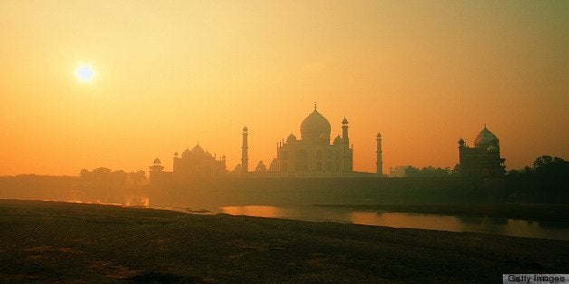 Taj Mahal at sunset