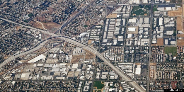 riverside california aerial at...